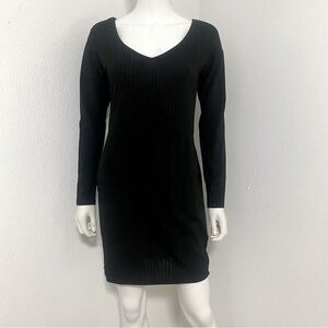 Women’s Bodycon Midi V-Neck Long Sleeve 100% Polyester Dress XL Lightweight NWOT